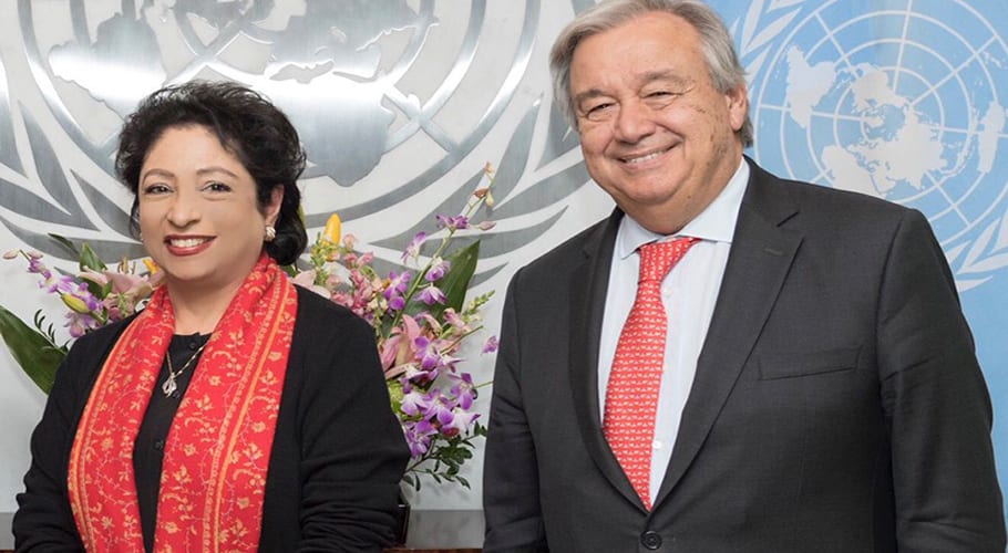 ملیحہ لودھی کی اقوام متحدہ کےسیکریٹری جنرل سےملاقات