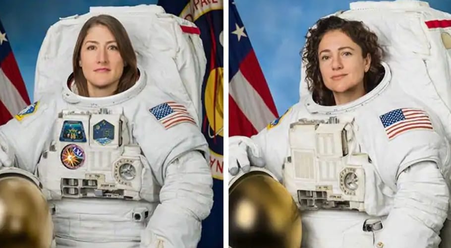 Christina Koch and Jessica Meir