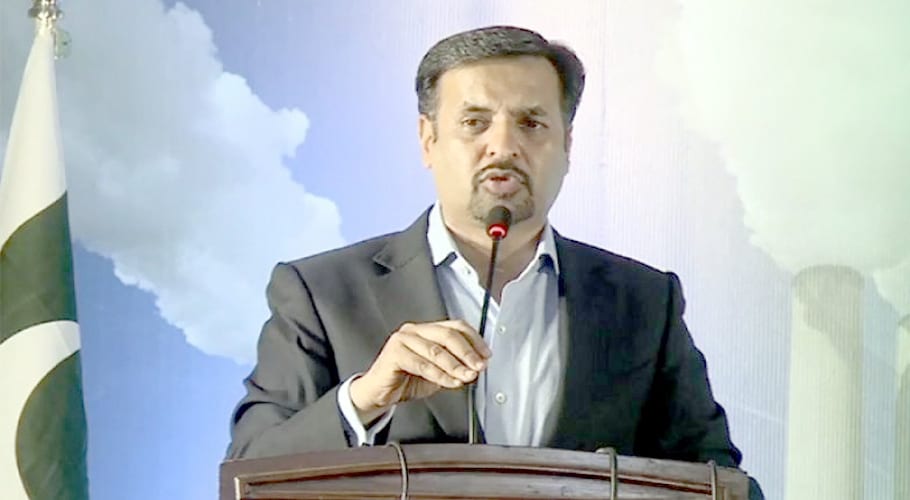 Mustafa Kamal talks to media in Karachi