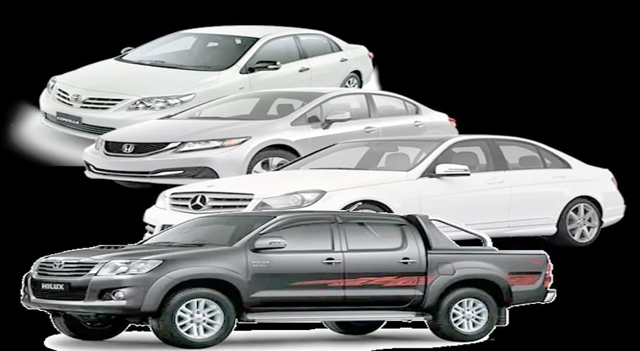 Wagon R, Bolan, Toyota Corolla, and Honda Civic / City