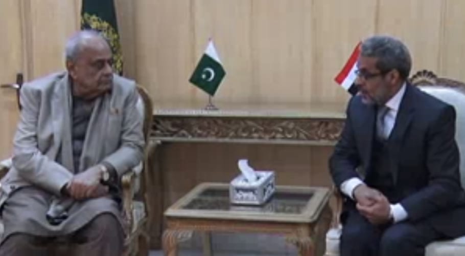 وزیر داخلہ اعجاز احمد شاہ کی یمن کے سفیر محمد متاہر الاشابی سے ملاقات