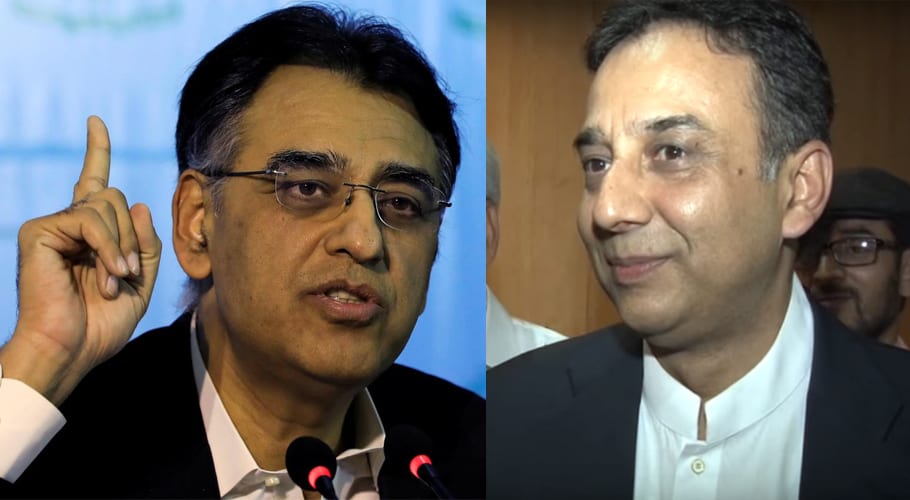 وفاقی وزیر کے استعفے کے بعد اسد عمر اور رضا ہارون میں ٹوئٹر پر لفظی جنگ شروع