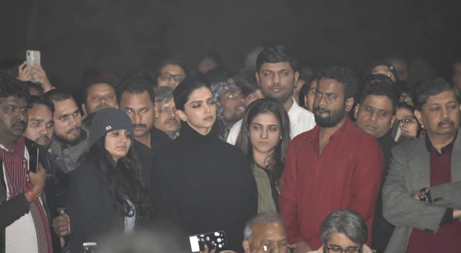 deepika padukone in protest