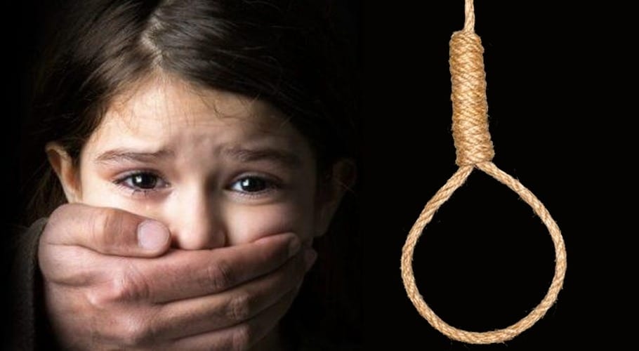 public hanging of convicted child killers and rapists