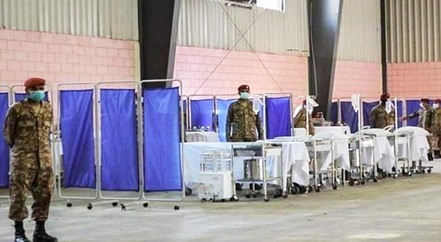 پاک فوج کی جانب سے ایکسپو سینٹر کراچی میں قرنطینہ سینٹر قائم
