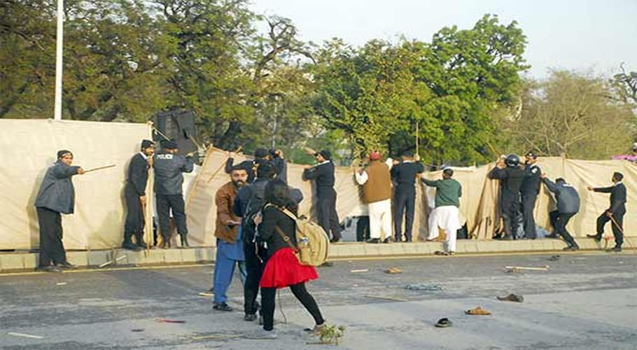 FIR lodged for stone-pelting at Aurat March in Islamabad