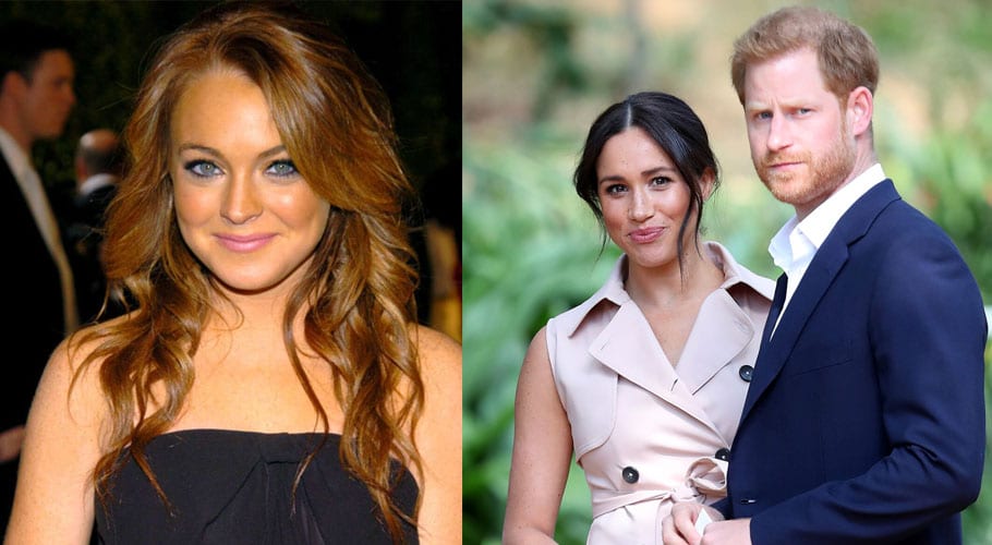 Lindsay Lohan gives paparazzi advice to Prince Harry, Meghan Markle