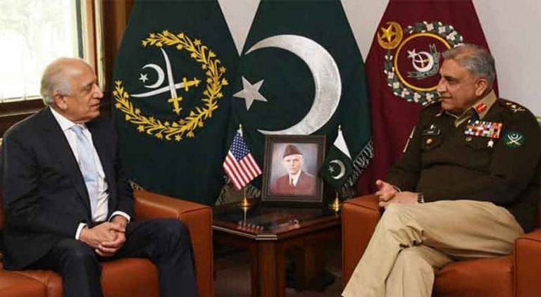 COAS Bajwa, Khalilzad discuss Afghan peace process