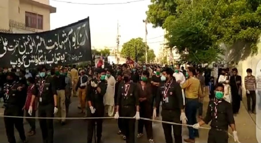 کراچی میں یومِ علی کے موقعے پر سخت سیکورٹی، علامہ شہنشاہ نقوی کا جلوس سے خطاب