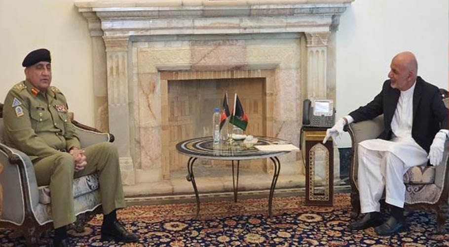 آرمی چیف کا آئی ایس آئی چیف کے ہمراہ افغانستان کا دورہ، افغان صدر سے ملاقات