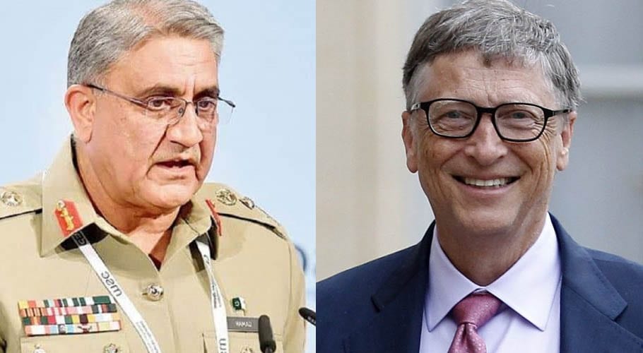 بل گیٹس کا آرمی چیف جنرل قمر جاوید باجوہ سے ٹیلیفونک رابطہ، سیکورٹی امور پر گفتگو