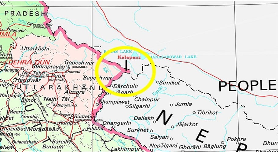 نیپال نے متنازعہ سرحدی علاقہ اپنے نقشے میں شامل کرلیا