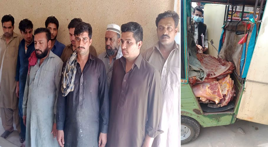 مضر صحت گوشت فروخت کرنے والوں کیخلاف کریک ڈاؤن، 9ملزمان گرفتار