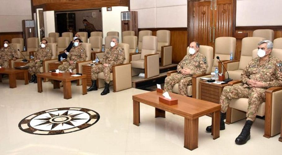 سپہ سالار کا کور ہیڈ کوارٹرز پشاور کا دورہ، سیکیورٹی صورتحال پر بریفنگ دی گئی