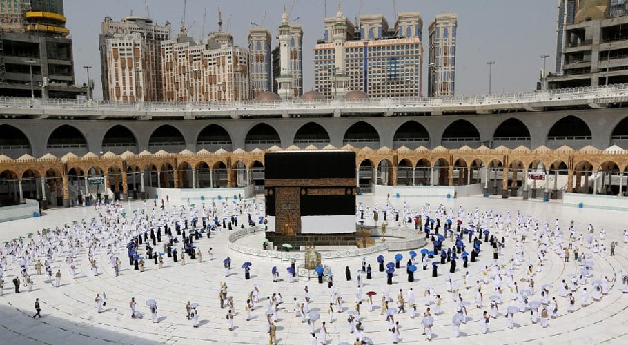 لبیک اللھم لبیک کی صدائیں، مناسک حج کی محدود پیمانے پر ادائیگی کا آغازہوگیا