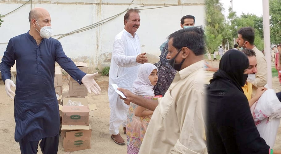 Saylani Welfare and hunaid Lakhani Distribute rations in karachi