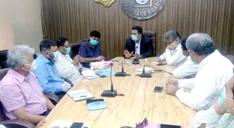 MD Water Board Khalid Mahmood Sheikh presided over the important meeting