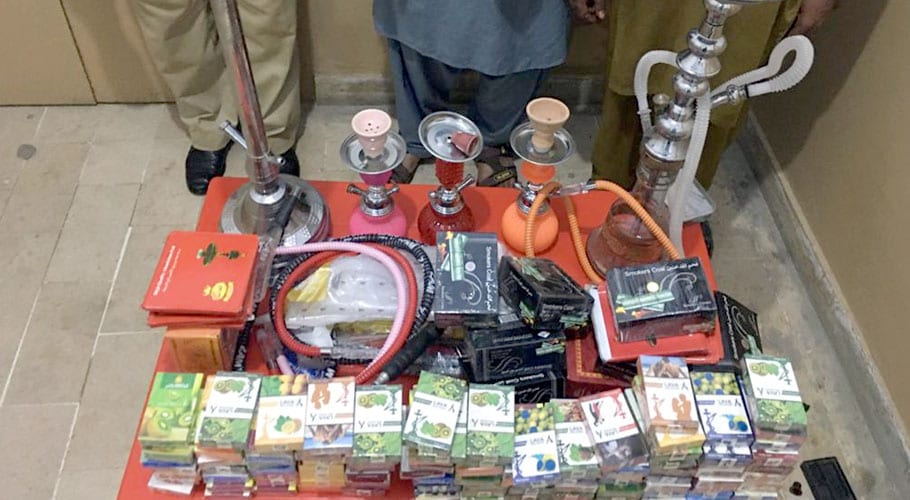 Two suspects arrested in raid for Shisha shop