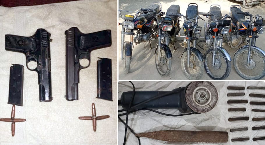 موٹر سائیکل چھینے والے گروہوں کے خلاف کریک ڈاؤن،4ملزمان گرفتار