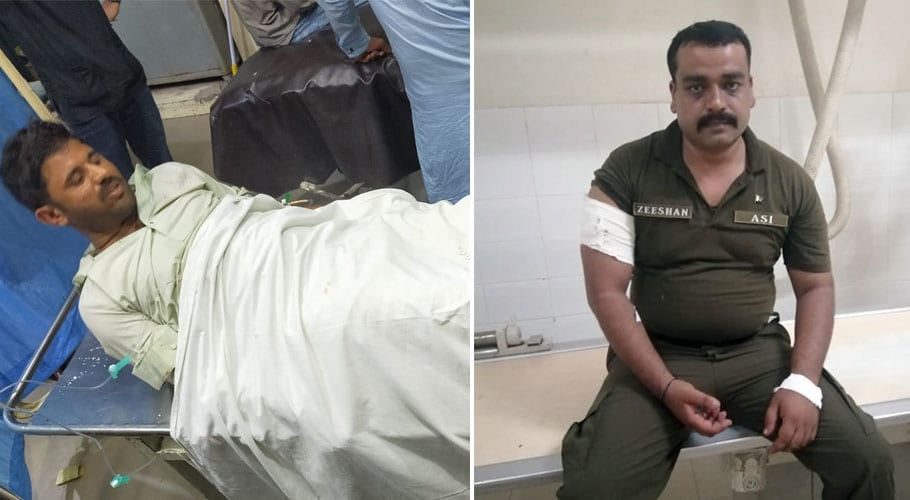 چور کو پولیس سے چھڑانے کی کوشش، حملہ آورکی پولیس پارٹی پر فائرنگ، دو اہلکار زخمی