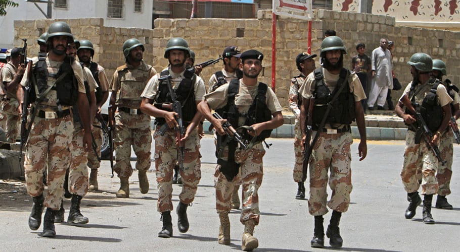 شہر کے مختلف علاقوں میں رینجرزکی کارروائیاں،10ملزمان کو گرفتارکرلئے