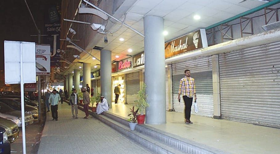 land mafia built shops in Park Plaza tariq road