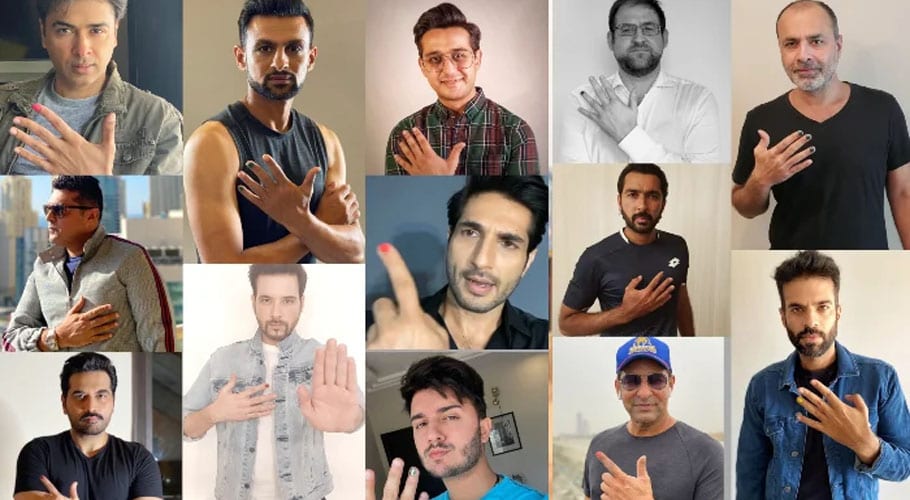 وسیم اکرم، پاکستانی کھلاڑیوں اور فنکاروں کا ناخن پینٹ کرکے بچوں سے اظہارِ یکجہتی
