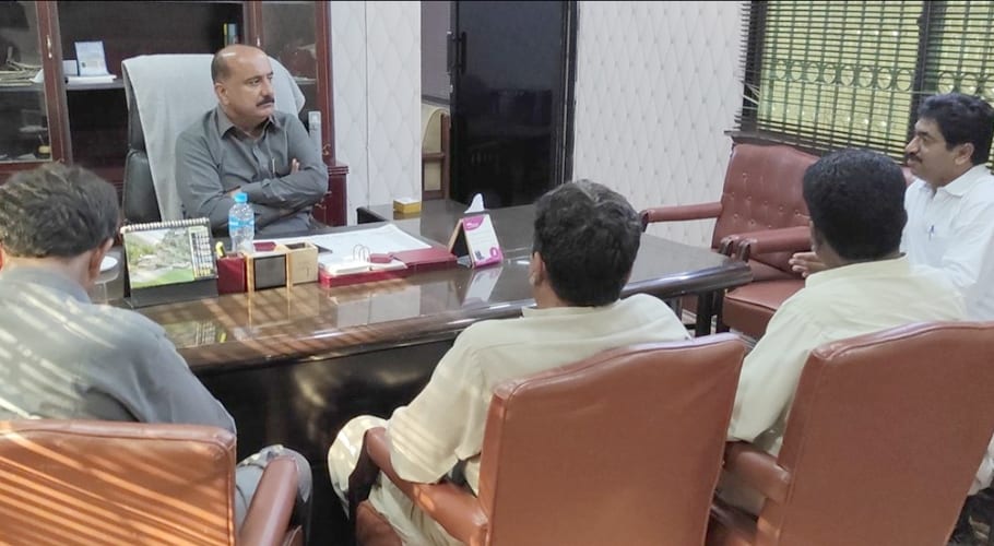 Ayaz Hameedullah Baloch is presiding over the District Council meeting