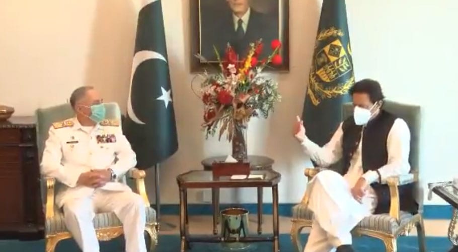 وزیرِ اعظم کی سبکدوش ہونے والے امیر البحر ظفر محمود عباسی سے الوداعی ملاقات