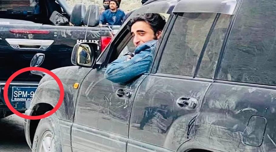سندھ پولیس کی گاڑی پی پی پی کی گلگت بلتستان انتخابی مہم میں استعمال کرنے کا انکشاف