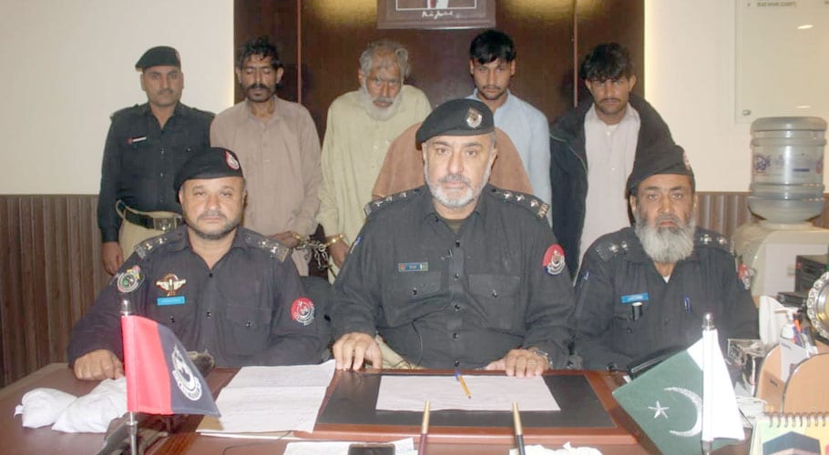Crackdown on criminals in Charsadda, 4 accused arrested