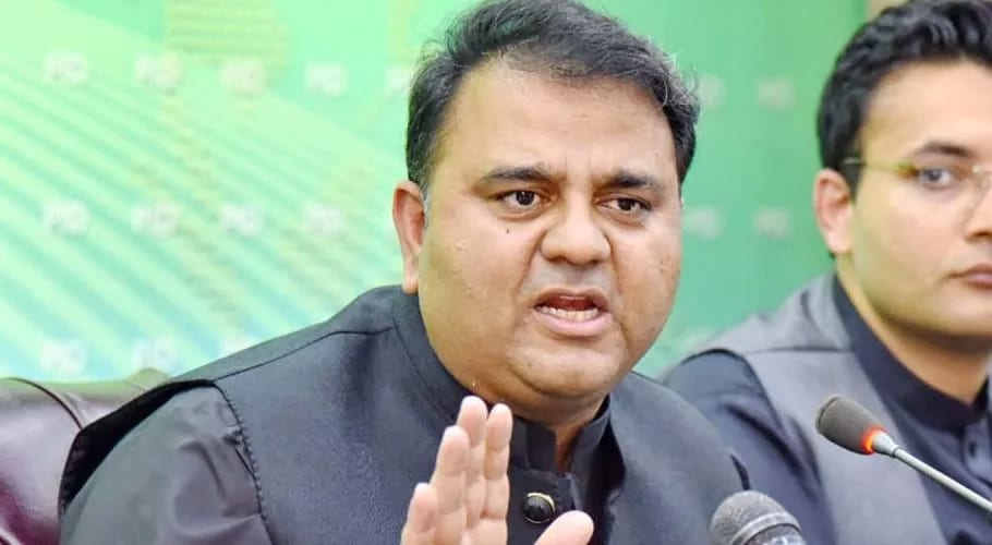 Fawad Chaudhry talks to media in Islamabad