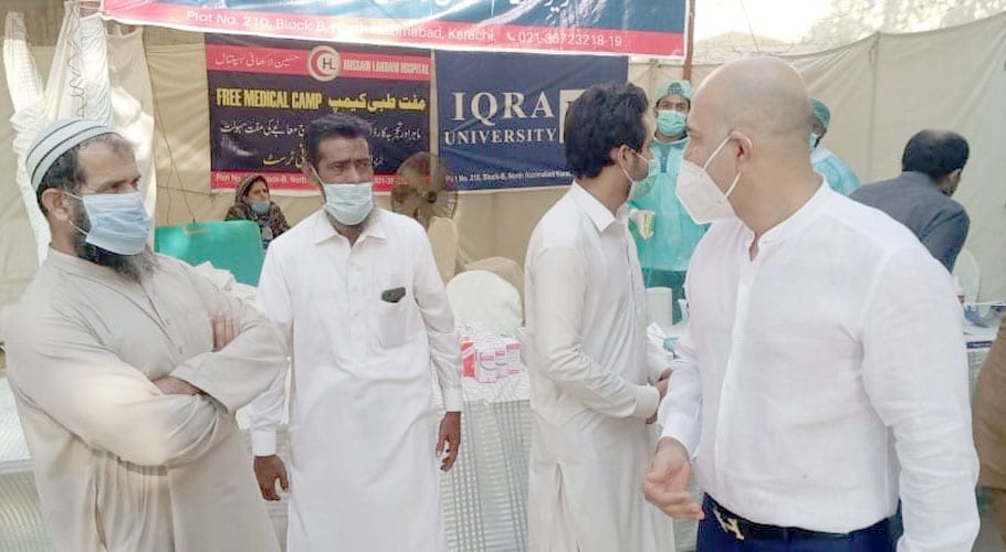Free medical camp organized by Hussain Lakhani Trust