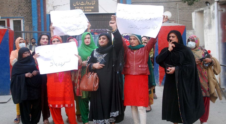 Transgender persons protest against police in Rawalpindi