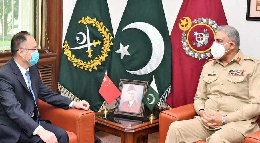 چینی سفیر کی آرمی چیف جنرل قمر جاوید باجوہ سے ملاقات، سیکیورٹی صورتحال پر گفتگو