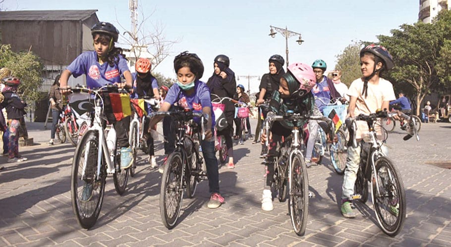 Cycle Track renovated in Seaview Beach karachi