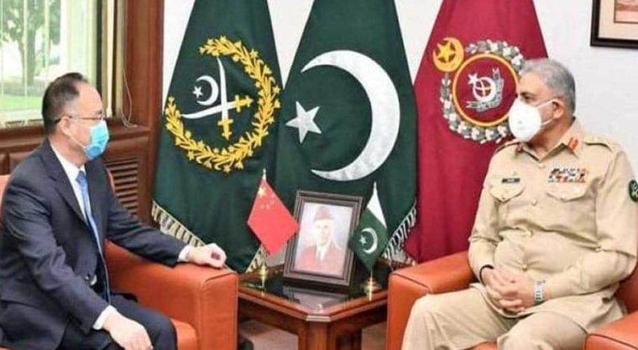 آرمی چیف سے چینی سفیر کی ملاقات،علاقائی سکیورٹی صورتحال پر تبادلہ خیال