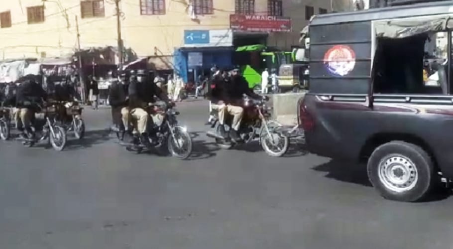 پاکستان ریلوے پولیس کی جانب سے فلیگ مارچ کیا گیا