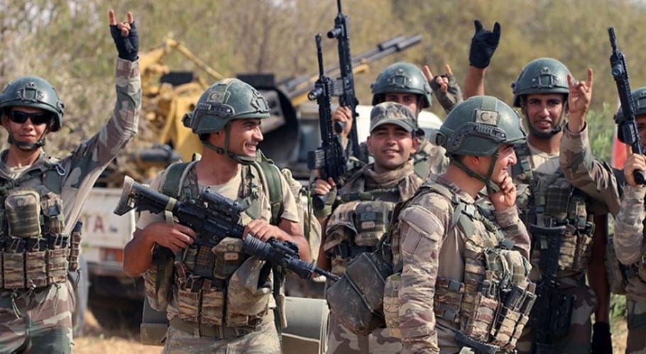 ترک فوج کی شام کے شمال مشرقی علاقے میں کارروائی،15کرد جنگجو ہلاک