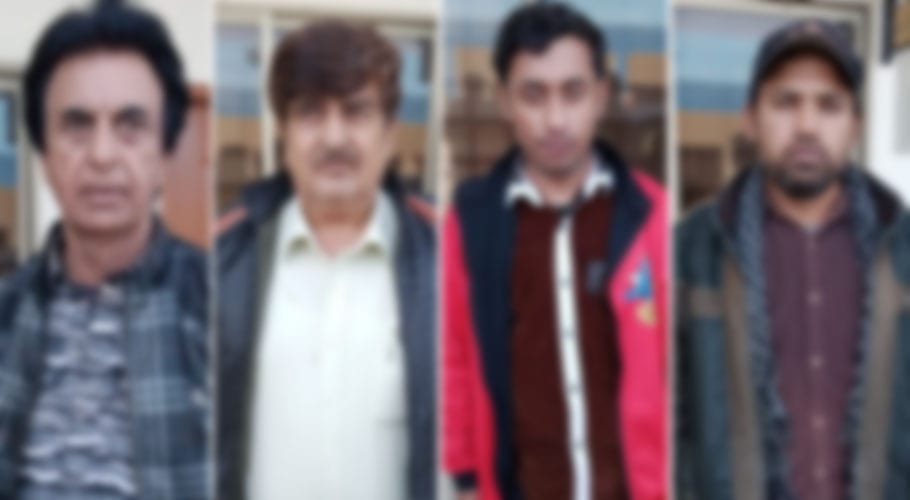 تھانہ کورال پولیس نے لڑکی کو ملزمان کے قبضے سے چھڑا لیا، 4ملزمان گرفتار