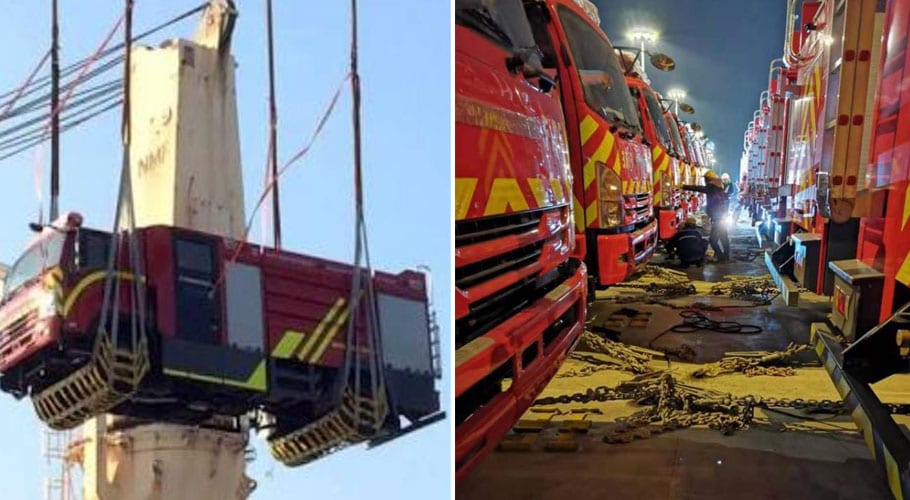حکومت کی جانب سے منگوائے جانے والے50 فائر ٹینڈر کراچی پہنچ گئے