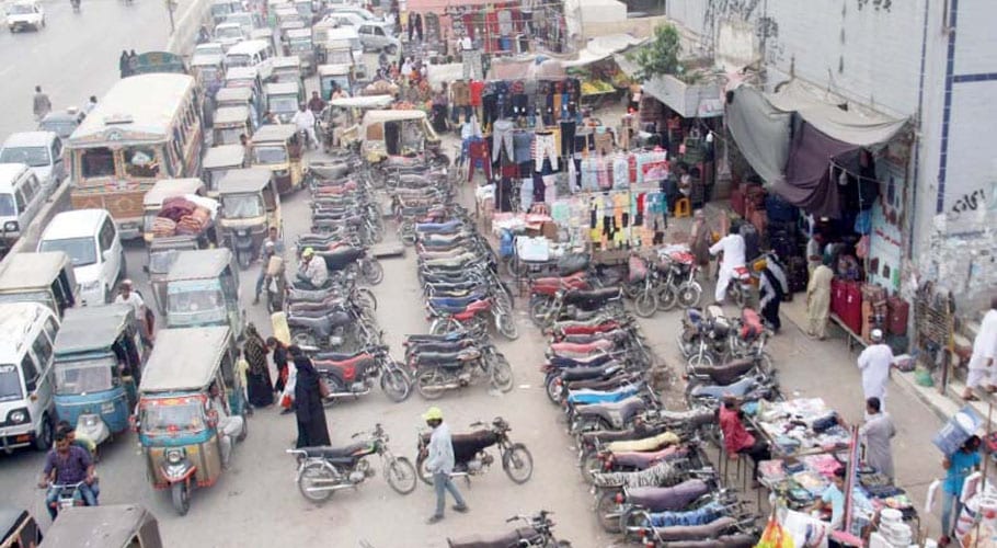 charged parking increased traffic problems in karachi