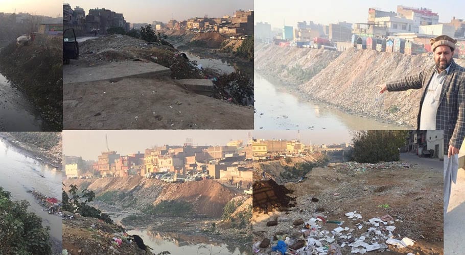 آر ایم سی کی غفلت، ٹھیکیداروں نےنالہ لئی کےاطراف ملبےکےپہاڑ کھڑے کردیئے