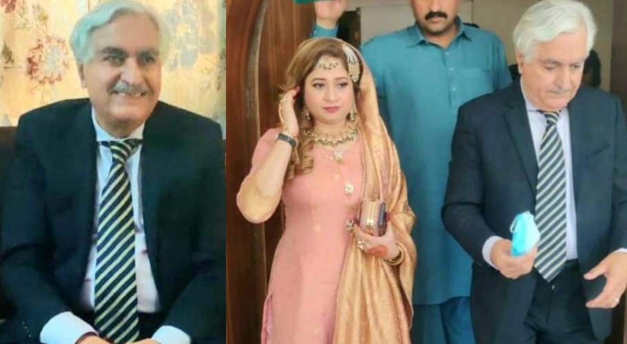 پاکستان کے 80 سالہ سابق وفاقی وزیر نے 21 سالہ لڑکی سے شادی کر لی، تصاویر وائرل