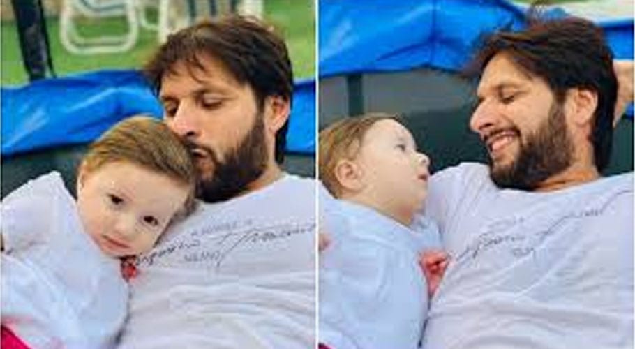 بیٹی عروہ کا پہلا قدم چلنے پر بوم بوم آفریدی خوشی سے نہال