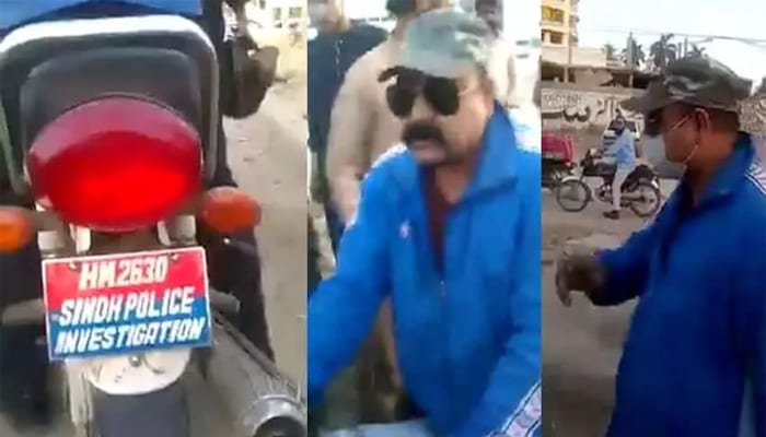 وائرل ویڈیو کا ڈراپ سین، شہری سے موٹر سائیکل چھیننے والا جعلی پولیس اہلکارنکلا