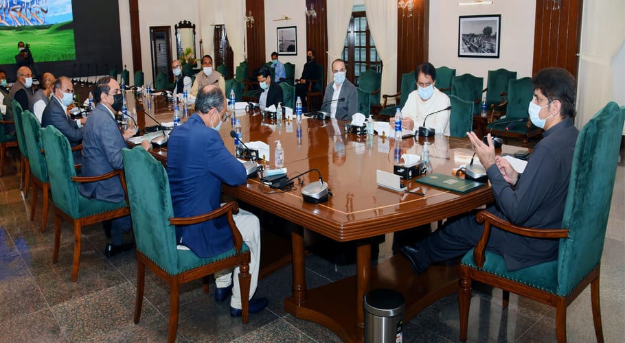 CM Murad presides over a meeting to review development portfolio of education department