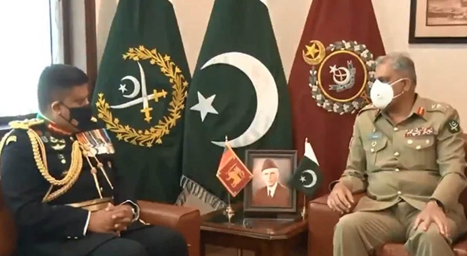 آرمی چیف سے سری لنکن چیف آف ڈیفنس کی ملاقات، فوجی تعاون بڑھانے پر اتفاق