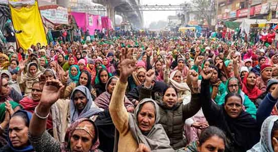 مودی سرکا ر کے خلاف بھارتی کسان خواتین بھی میدان میں آگئیں