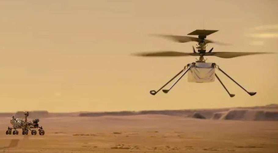 ناسا نے مریخ پر ہیلی کاپٹر کی دوسری کامیاب پرواز کی ویڈیو جاری کردی